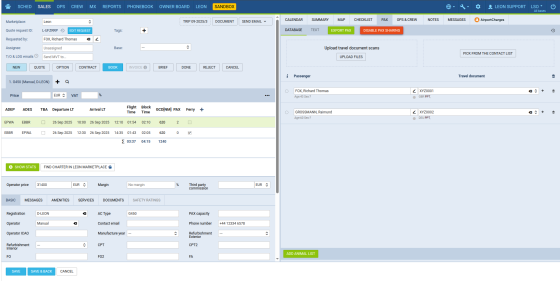 Share PAX details with Operator.