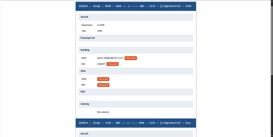 Find charter from other Sky of Solutions operators directly in Sales module.